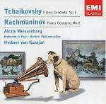 Concerto per pianoforte n.2 / Concerto per pianoforte n.1 - CD Audio di Sergei Rachmaninov,Pyotr Ilyich Tchaikovsky,Herbert Von Karajan,Berliner Philharmoniker,Orchestre de Paris,Alexis Weissenberg