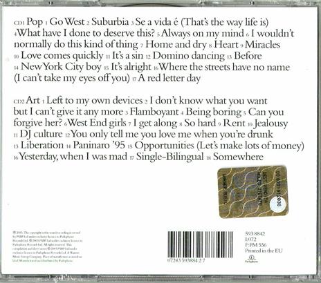 Pop Art. The Hits - CD Audio di Pet Shop Boys - 2