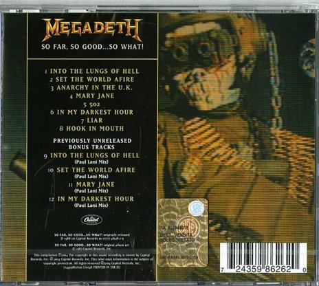 So Far, so Good... so What! - CD Audio di Megadeth - 2