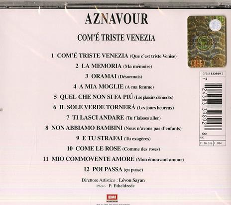 Com'è triste Venezia - CD Audio di Charles Aznavour - 2