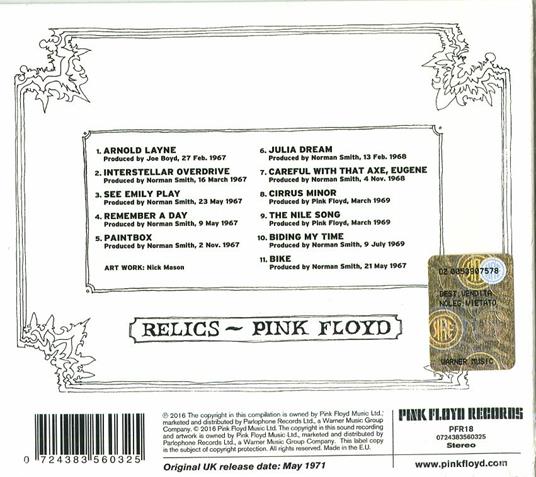 Relics - CD Audio di Pink Floyd - 2