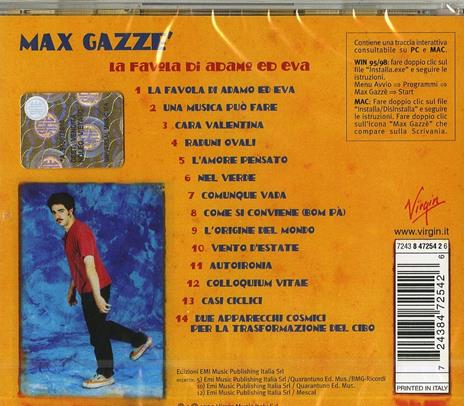 La favola di Adamo ed Eva - CD Audio di Max Gazzè - 2