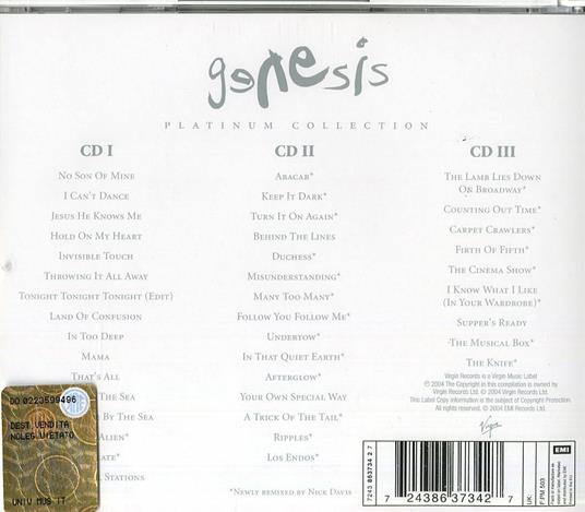 The Platinum Collection: Genesis - CD Audio di Genesis - 3