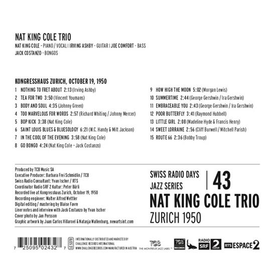 Swiss Radio Days: Zurich 1950 Vol 43 - CD Audio di Nat King Cole - 2