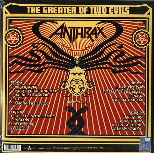 Greater of Two Evils - Vinile LP di Anthrax - 2