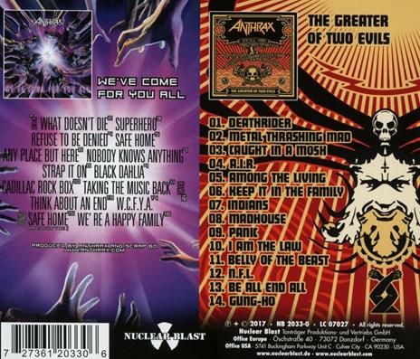We've Come for You All - The Greater of Two Evils - CD Audio di Anthrax - 2