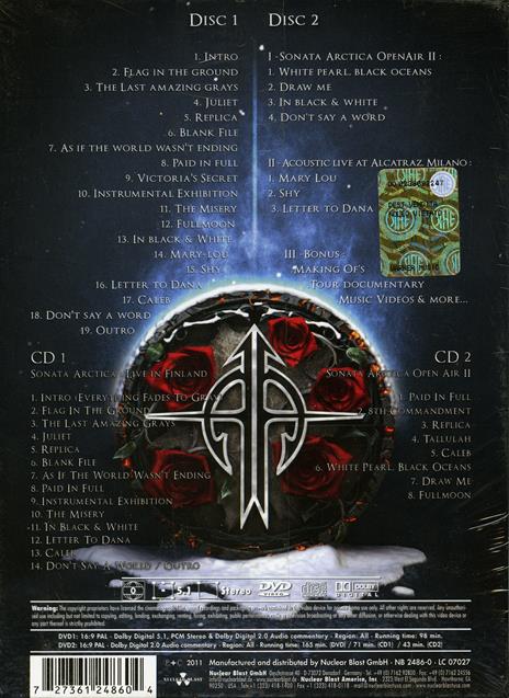 Live in Finland (2 CD + 2 DVD) - CD Audio + DVD di Sonata Arctica - 2