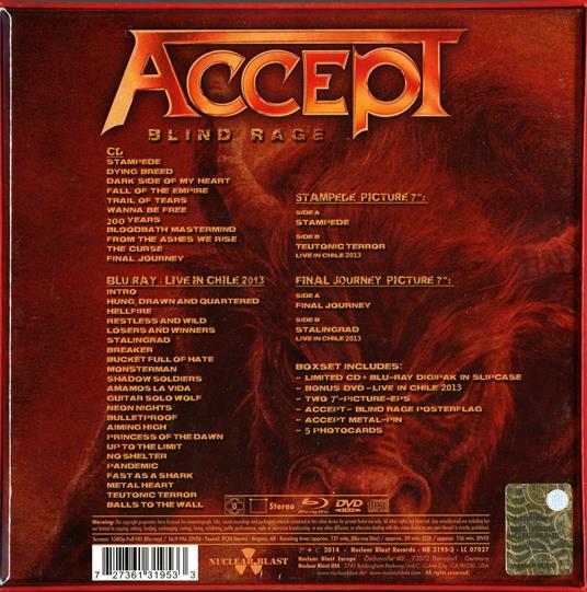 Blind Rage - Vinile LP + CD Audio + DVD di Accept - 2