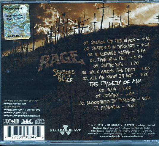 Seasons of the Black - CD Audio di Rage - 2
