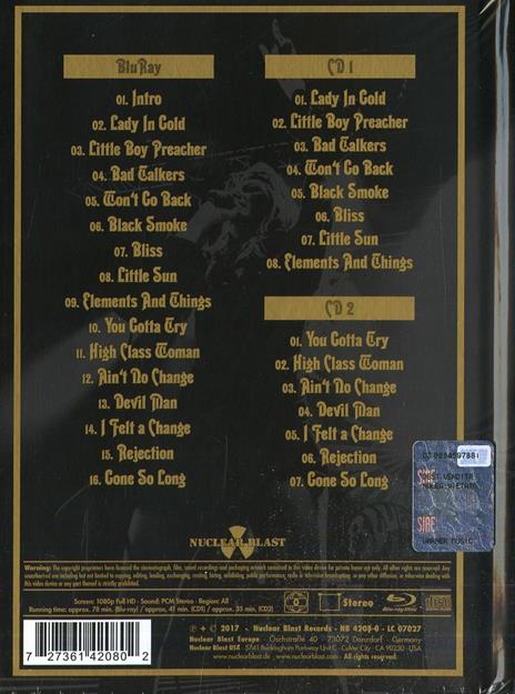Lady in Gold. Live in Paris (Blu-ray Box Set) - CD Audio + Blu-ray di Blues Pills - 2