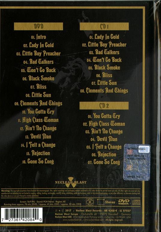 Lady in Gold. Live in Paris (DVD Box Set) - CD Audio + DVD di Blues Pills - 2