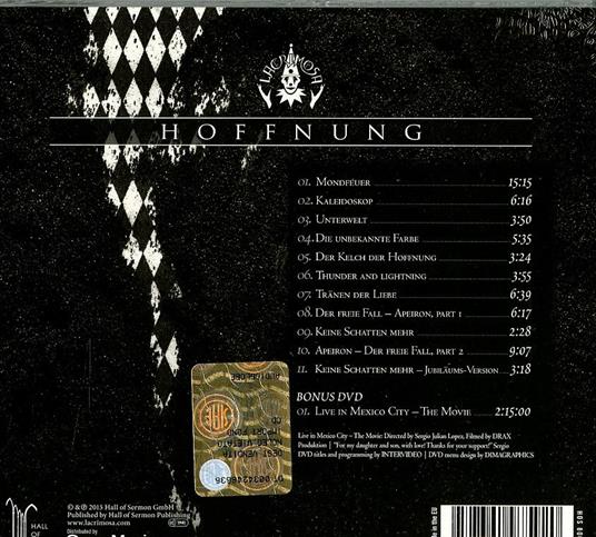 Hoffnung (Digipack Limited Edition) - CD Audio + DVD di Lacrimosa - 2