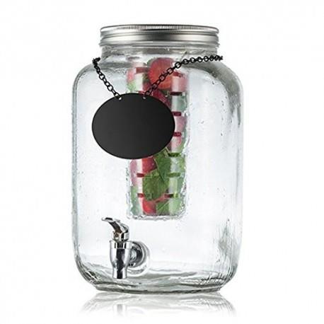Dispenser per bevande in vetro 8 litri – distributore di bevande con  infusore più lavagna collana e core - TABLECRAFT - Idee regalo