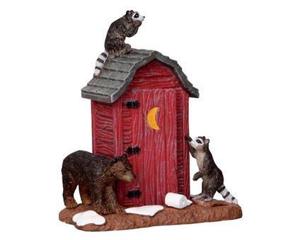 Lemax Casetta Dei Procioni - Outhouse Marauders Set Of 2 Cod 24492 Village Presepe