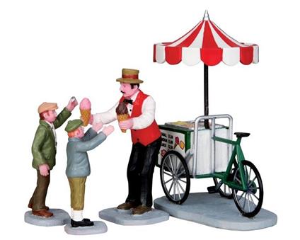 Lemax Venditore Di Gelati - Gelato Cart, Set Of 4 Cod 32139 Presepe