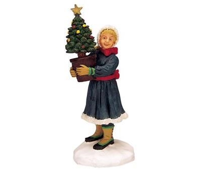 Lemax Bambina Con Albero Di Natale - The Tiniest Tree Cod 32726 Village Presepe