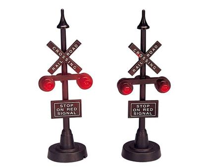 Lemax Stop Ferroviari-railway Stop Light, Set Of 2 Cod 34954