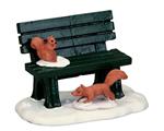 Villaggi di Natale Lemax Park Bench In Winter Cod. 54938