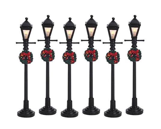 Lemax Gas Lantern Street Lamp - Lampioni A Gas 6 Pz Cod 64499