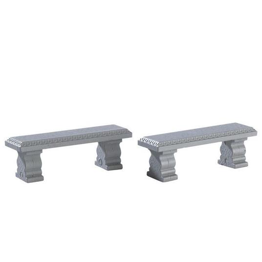 Lemax Panca In Pietra - Plaza Bench, Set Da 2 Cod 74236