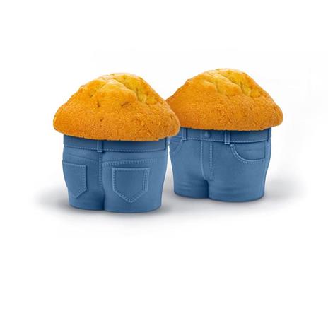 Fred Set 2 Stampo Per Muffin Jeans 7.5x6x4.5 Cm Accessori Cake Design - 8