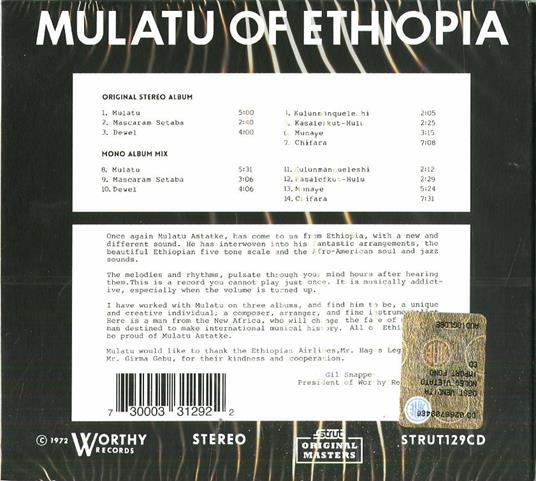 Mulatu of Ethiopia - CD Audio di Mulatu Astatke - 2