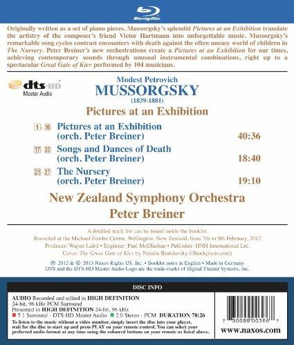 Quadri di un'esposizione; Canti e Danzedella Morte; La camera dei bambini (Blu-ray) - Blu-ray di Modest Mussorgsky,New Zealand Symphony Orchestra,Peter Breiner - 2