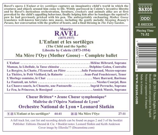 L'enfant et les sortilèges - Ma mère l'Oye - CD Audio di Maurice Ravel,Leonard Slatkin - 2