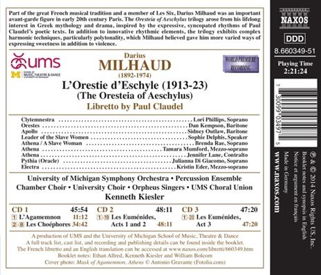 L’orestie D’eschyle - CD Audio di Darius Milhaud - 2