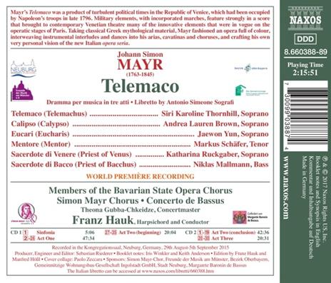 Telemaco - CD Audio di Johann Simon Mayr - 2
