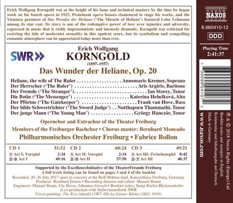 Das Wunder der Heliane op.20 - CD Audio di Erich Wolfgang Korngold,Fabrice Bollon - 2