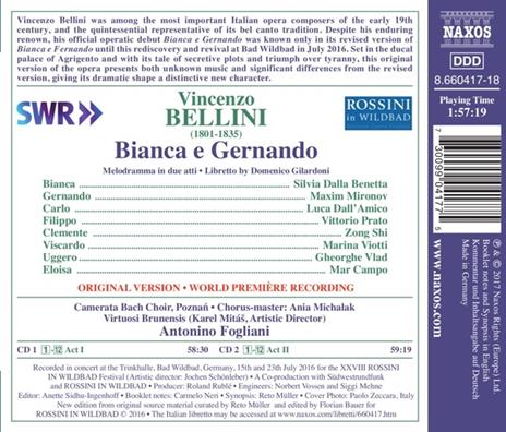 Bianca e Gernardo - CD Audio di Vincenzo Bellini - 2