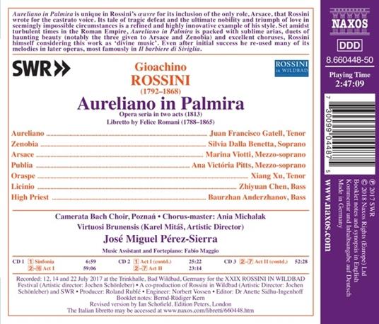 Aureliano in Palmira. Opera seria in 2 atti - CD Audio di Gioachino Rossini - 2