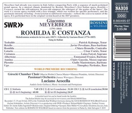 Romilda e Costanza - CD Audio di Giacomo Meyerbeer,Luciano Acocella - 2