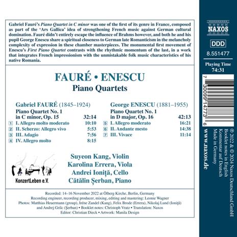 Piano Quartets (Mélodies Infinies) - CD Audio di Gabriel Fauré - 2