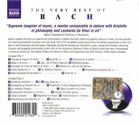 The Very Best of Bach - CD Audio di Johann Sebastian Bach - 2
