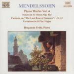 Sonata per pianoforte op.105 - Capriccio op.118 - Scherzo - Due pezzi per pianoforte - CD Audio di Felix Mendelssohn-Bartholdy