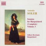 Sonate per clavicembalo vol.3 - CD Audio di Antonio Soler,Gilbert Rowland