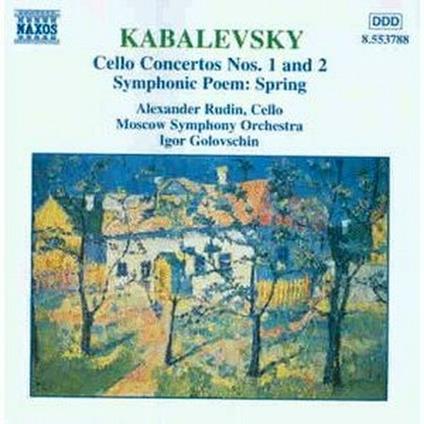Concerti per violoncello n.1, n.2 - Spring op.65 - CD Audio di Dmitri Kabalevsky,Moscow Symphony Orchestra,Igor Golovchin,Alexander Rudin