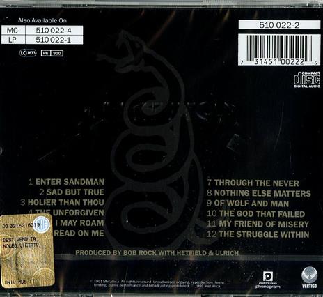 Metallica - CD Audio di Metallica - 2