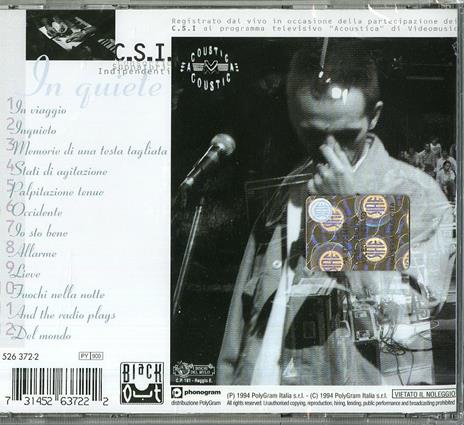 In quiete - CD Audio di CSI - 2