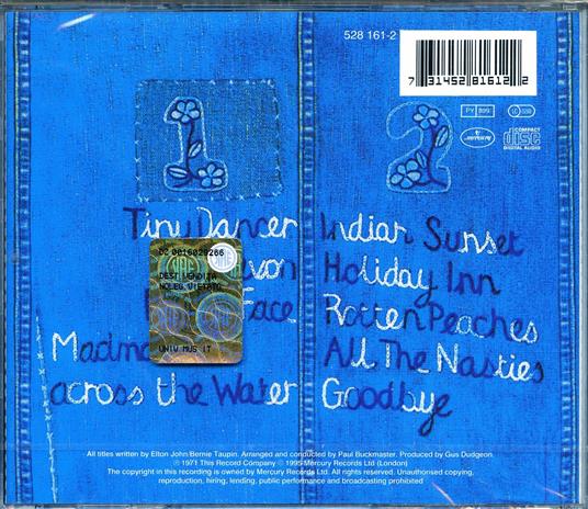 Madman Across the Water - CD Audio di Elton John - 2