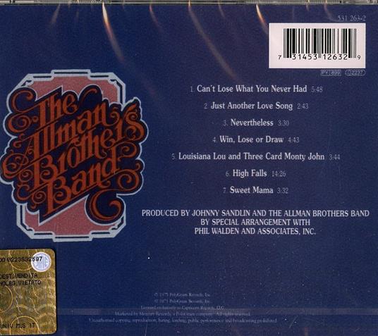 Win Lose or Draw - CD Audio di Allman Brothers Band - 2