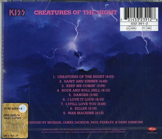 Creatures of the Night (Remastered) - CD Audio di Kiss - 2