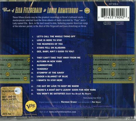 The Best of Ella Fitzgerald & Louis Armstrong - CD Audio di Louis Armstrong,Ella Fitzgerald - 2
