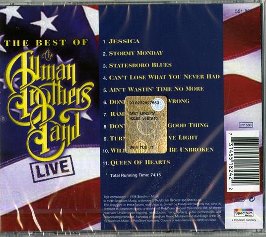 The Best Live - CD Audio di Allman Brothers Band - 2