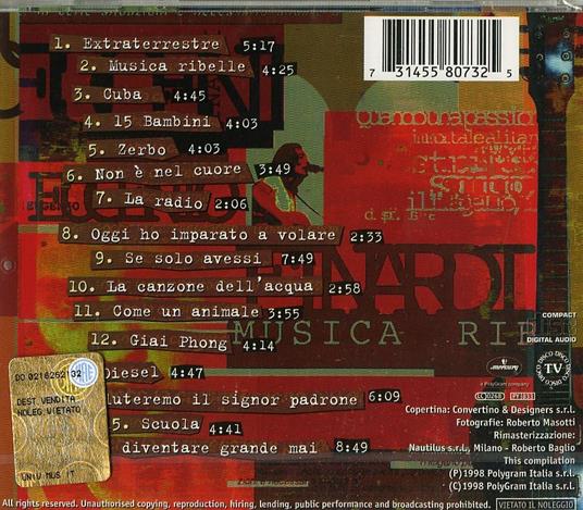 Musica ribelle (Remastered) - CD Audio di Eugenio Finardi - 2