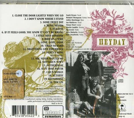 Heyday: BBC Radio Sessions - CD Audio di Fairport Convention - 2