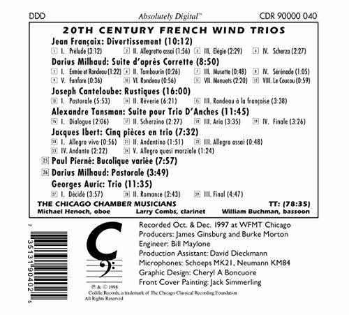 20th Century French Wind Trios - CD Audio - 3