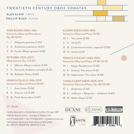 20th Century Oboe Sonatas - CD Audio - 2